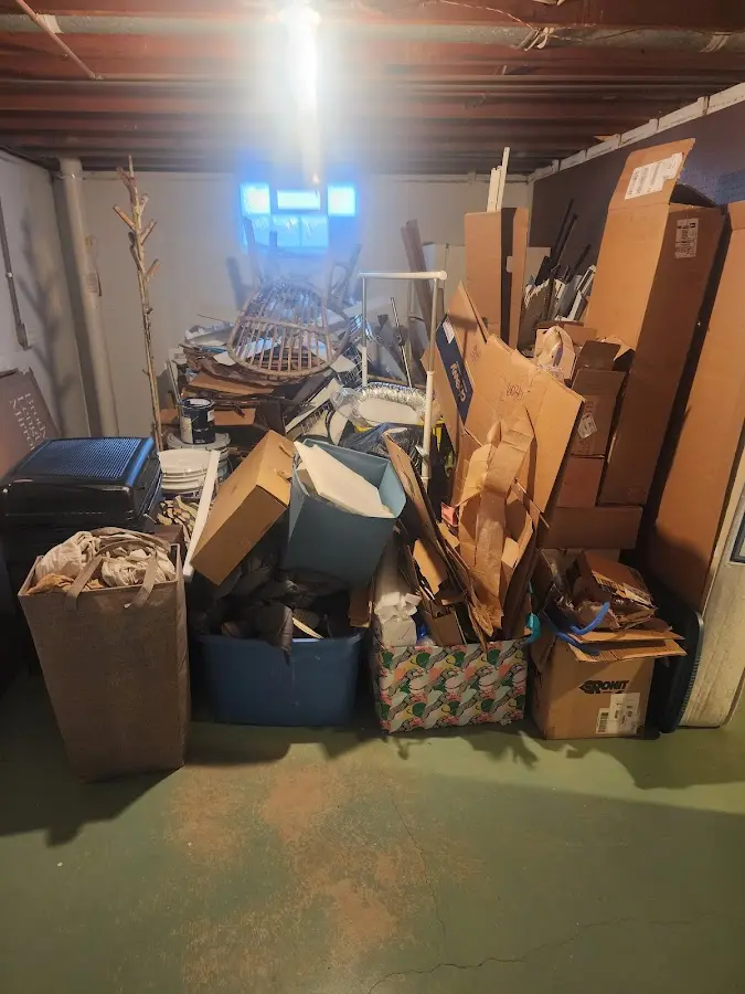 Roll-off dumpster container at job site for 15 Yard Dumpster Rental in Morton Grove